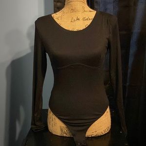 Black long sleeve bodysuit